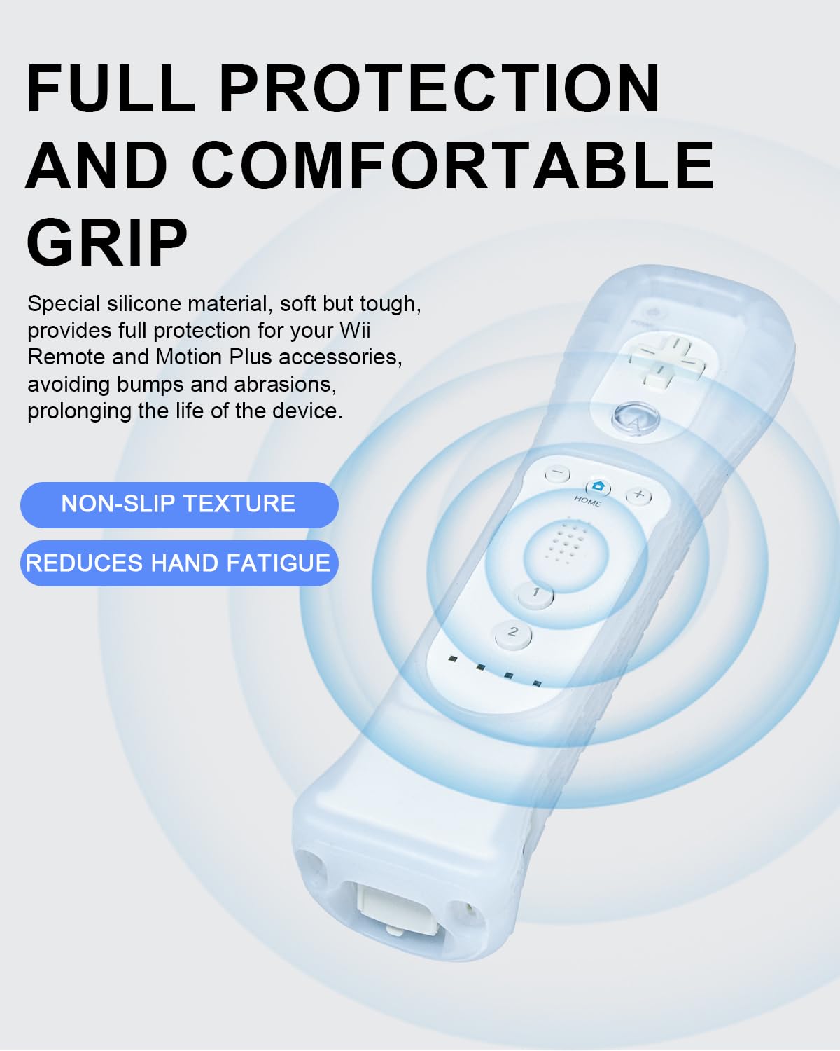 TechKen 2 adattatori Motion Plus con sensore in silicone per telecomando Wii