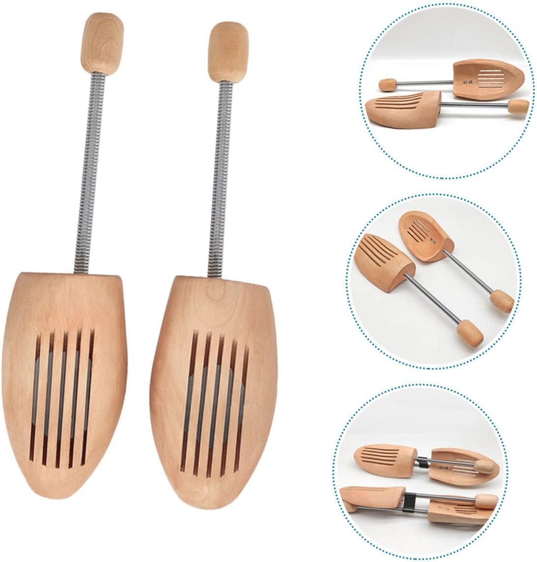 Wooden Shoe Stretchers Adjustable Wooden Shoe Trees for Men Shoe Shapers for Sneakers and Boot Essential Shoe Expander for Comfort