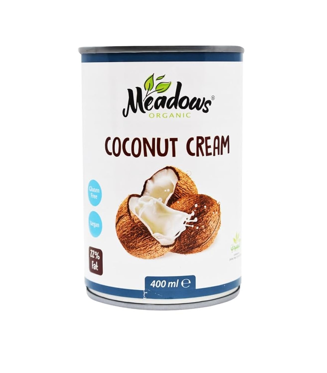 Meadows Organic Gluten Free & Vegan Coconut Cream 400ml. A Rich and Creamy Dairy-free Alternative Made From 100% Organic Coconuts. Free From Artificial Additives