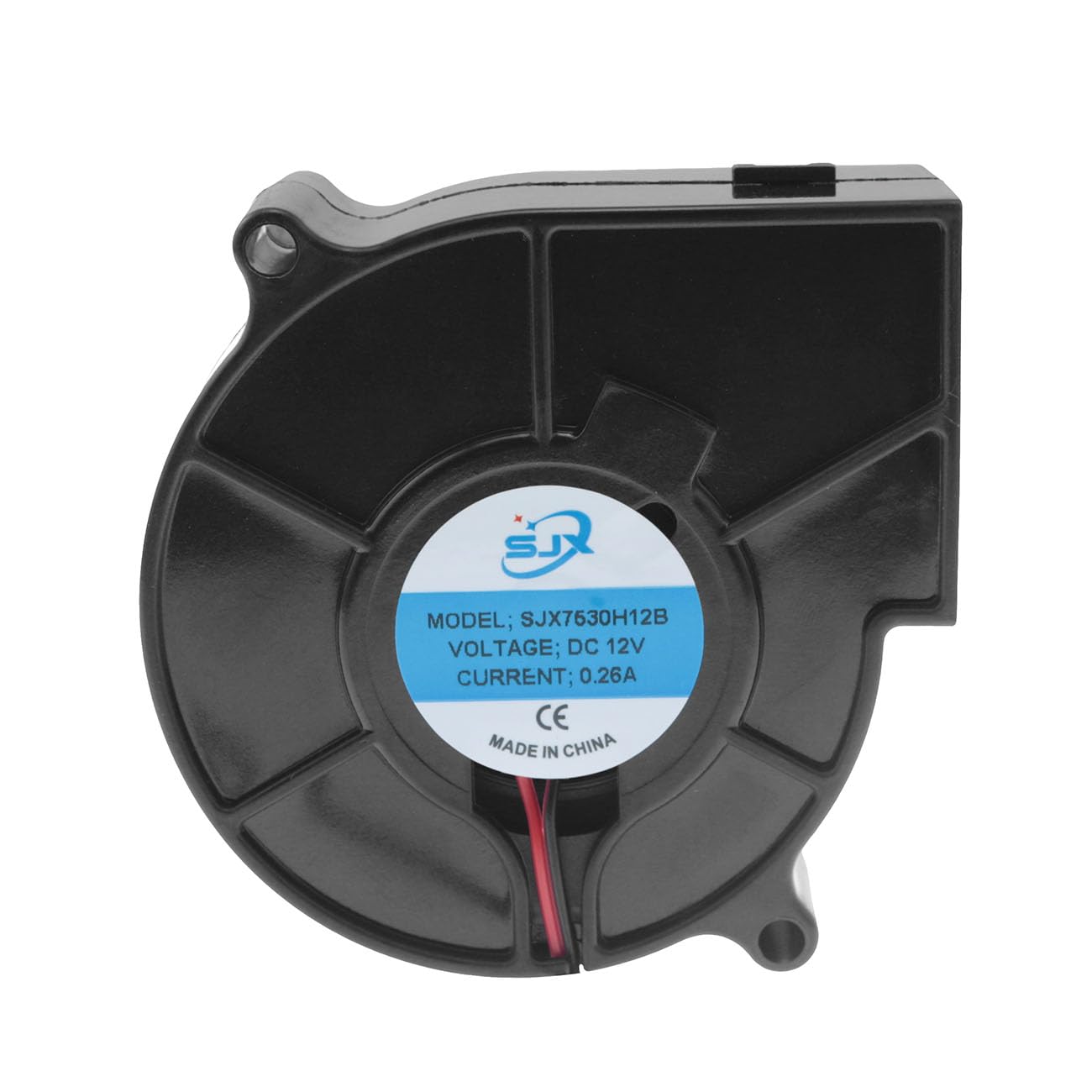 SQXBK 7530 Blower Fan 12V Waterproof Dual Ball Smoker Brushless Turbo Cooling DC Centrifugal Fan Plastic Fan for Induction Cooktops