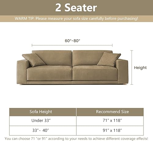 Miniatura 6 de MYSKY HOME - Funda de sofá bohemia, funda de sofá de 2 plazas modular, de felpilla, forma de L, para mascotas, lavable a máquina, protector de sofá