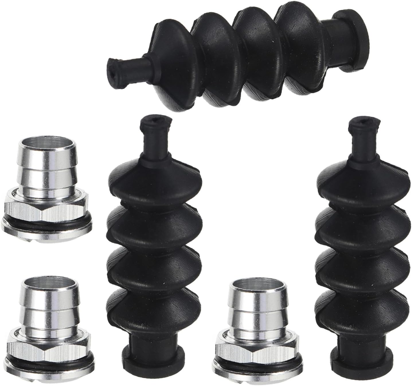 Sosoport Rc Boat Aluminum Mount 42mm Push Rod Rubber Seal Bellow Kit 3 Sets