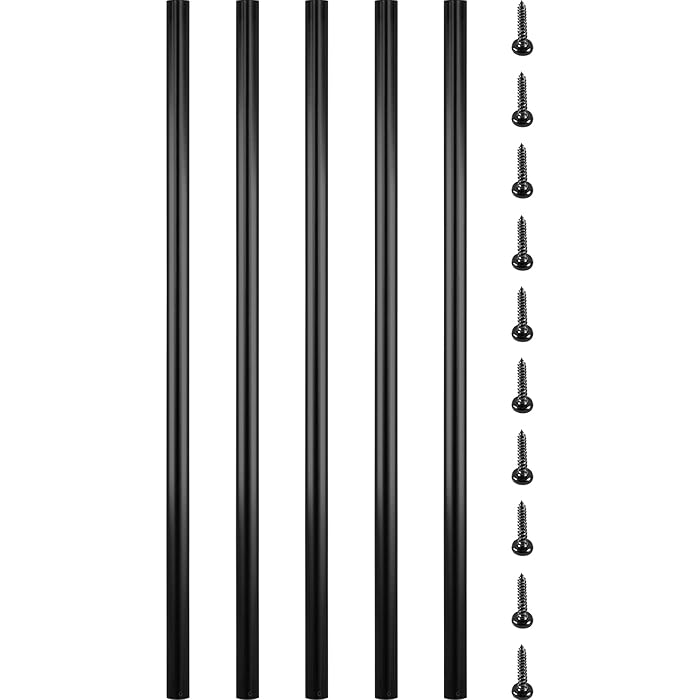 Buy VEVOR Deck Balusters, 51 Pack Metal Deck Spindles, 32"x0.75" Staircase Baluster with Screws