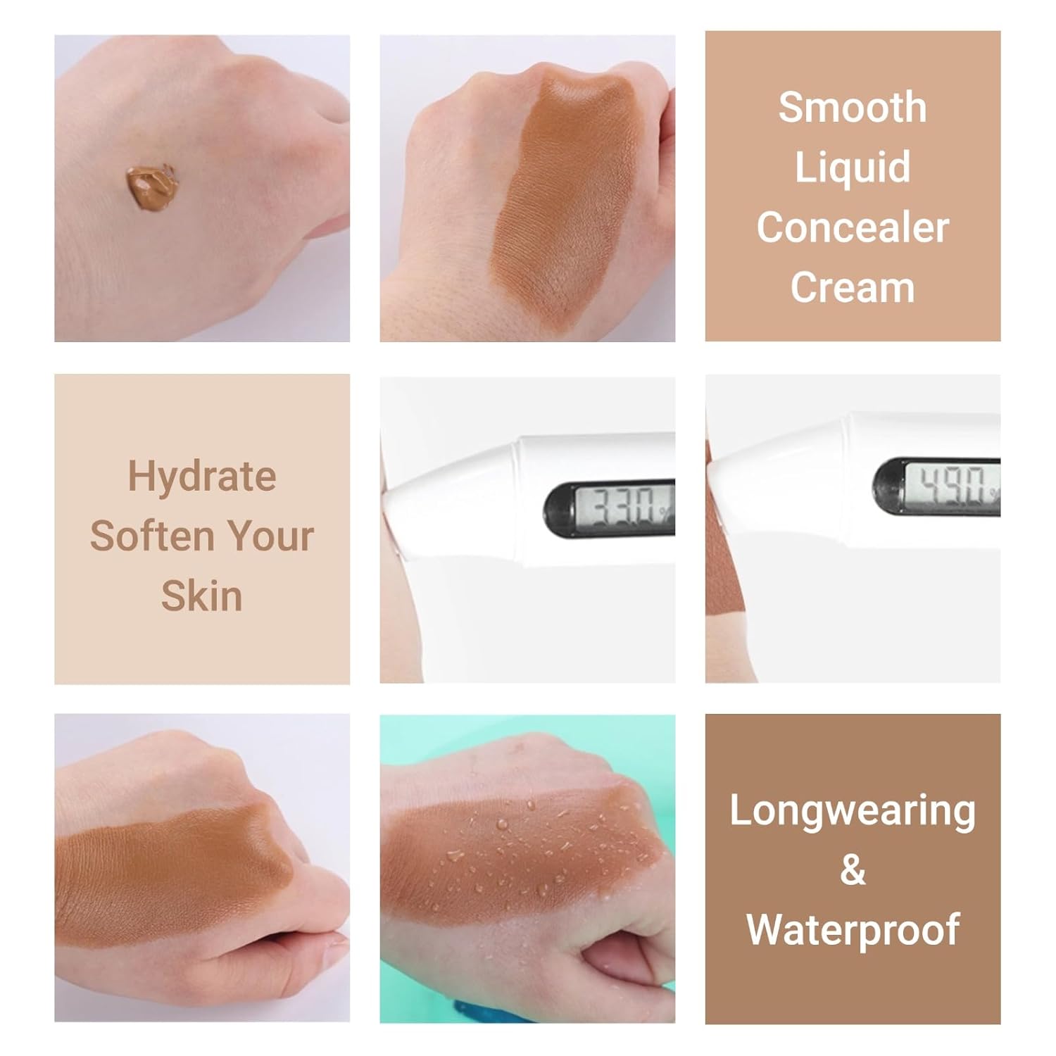 Liquid Foundation Cream, Full Coverage Matte Concealer Base Primer for Face Makeup, Waterproof Longwearing Flawless Makeup Base Foundation Hides Wrinkles & Lines for All Skin Tone (BEIGE 3, 1.3 Fl Oz) - Image 5