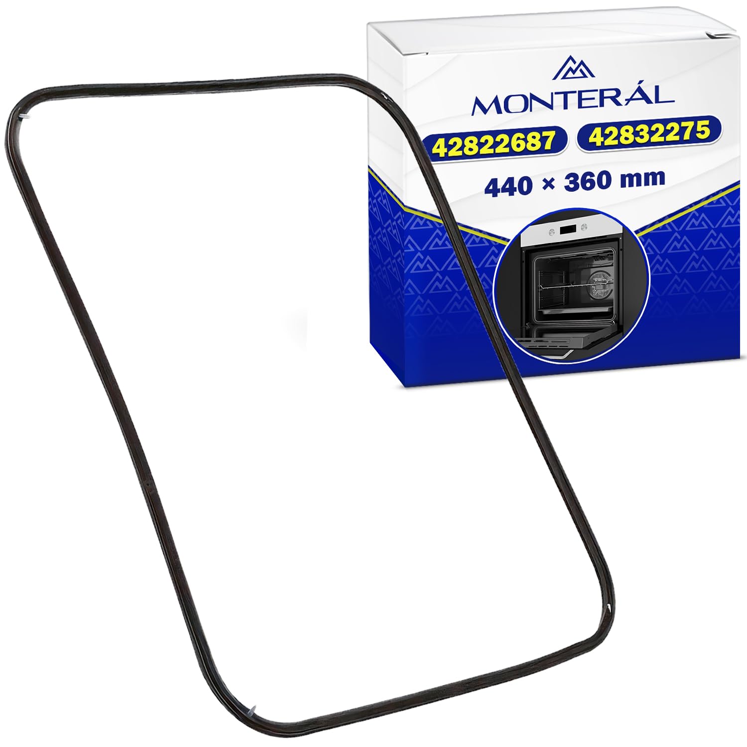 Goma Horno 440x360 mm con Código Original 42822687 42832275 para Candy para Hoover - Junta Horno con 4 Ganchos - Garantía de 10 Años - MONTERAL