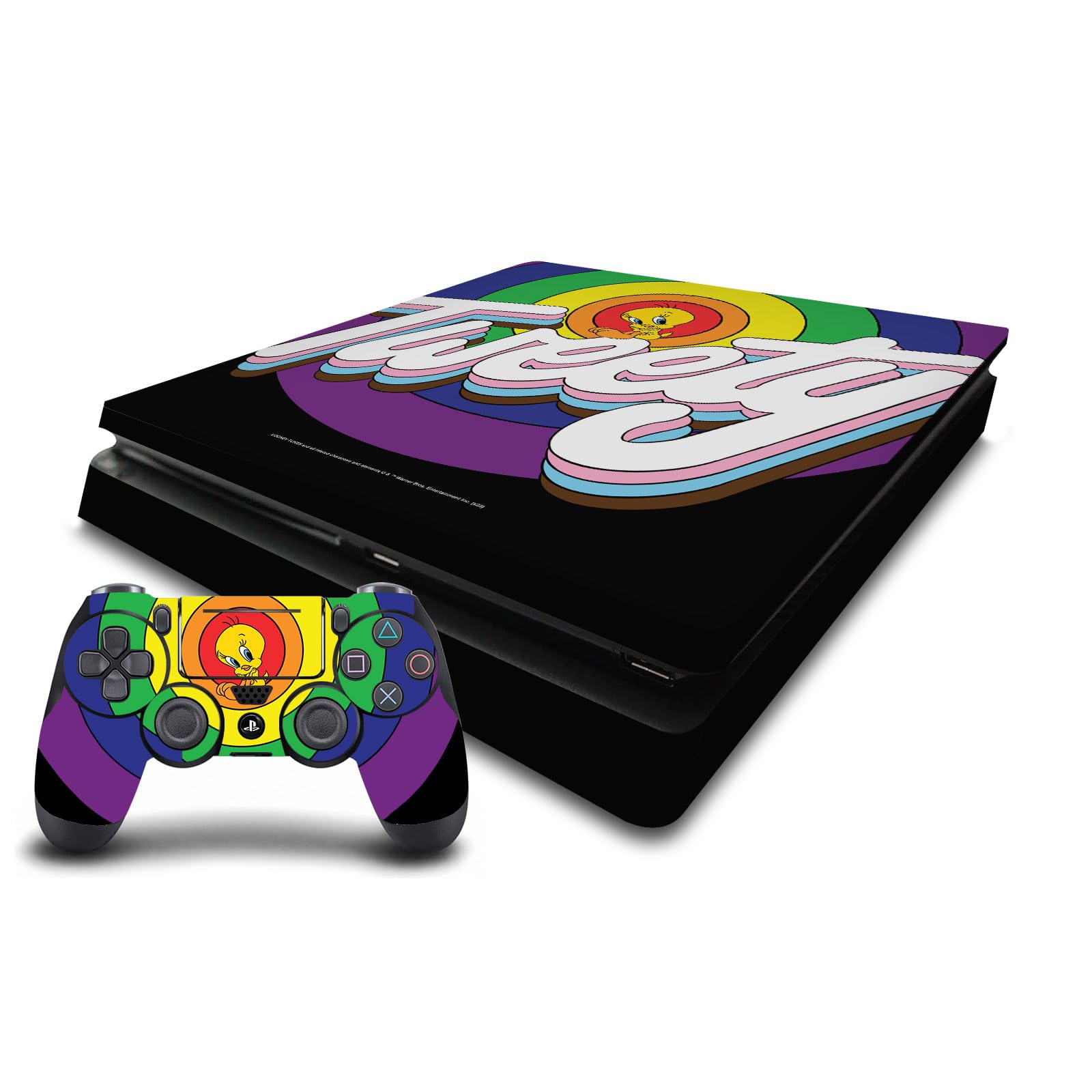 Protéger PS4 Slim des rayures skin vinyle Tweety Looney Tunes - 7