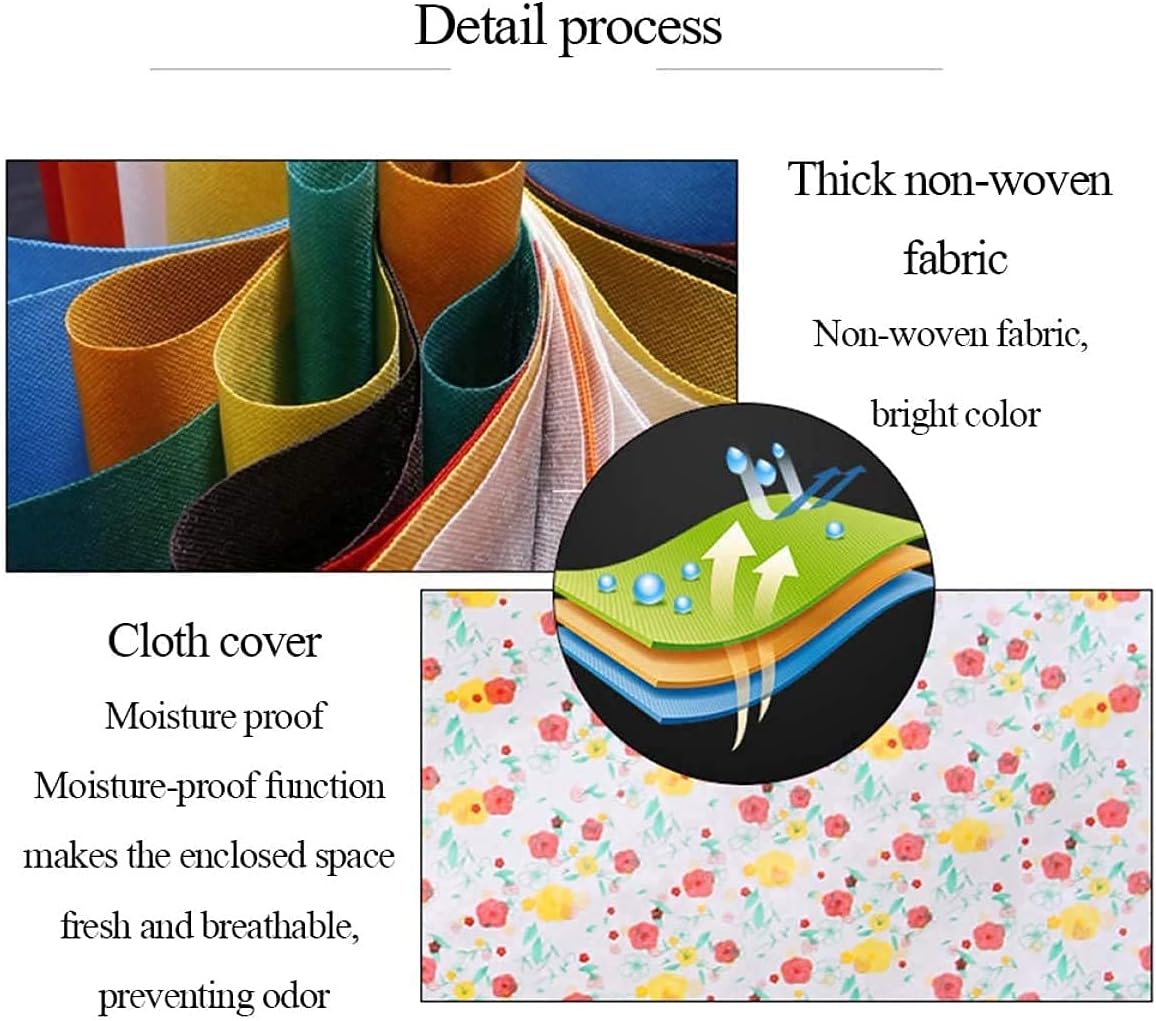 Portable Hanging Closet Wardrobe Cloth for Extra Storage 19MM Steel Pipe Hanging Clothes Rod Portable Shelf Cabinet Cloth Closet Storage Organizer for Shoes Hats and Scarves 70 x 45 x 155cm (Purple