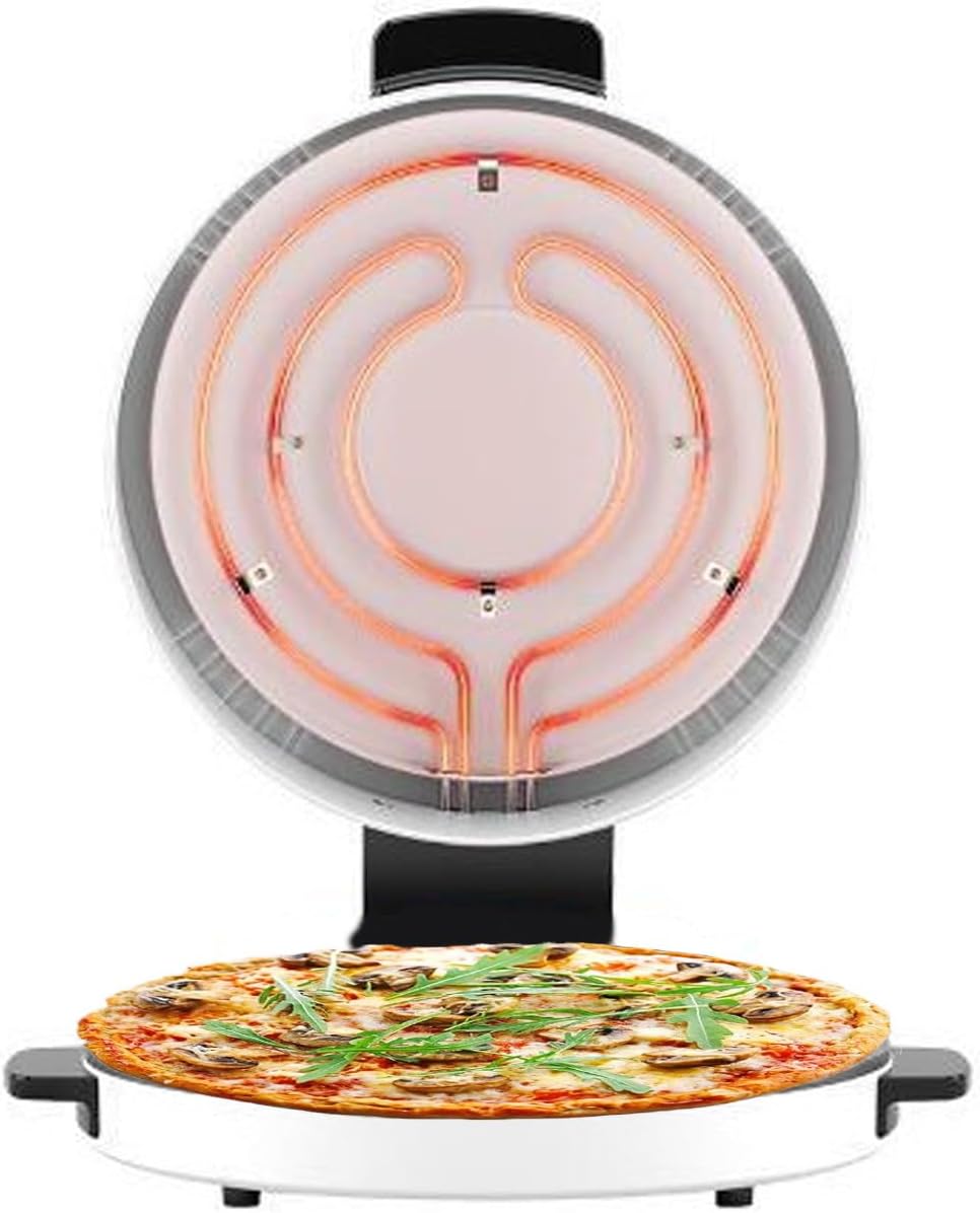 Pizza Oven, 12 Inch Electric Pizza Oven Indoor, 1800W Portable Countertop Pizza Maker for Home Use, Bake Delicious Pizza Easily