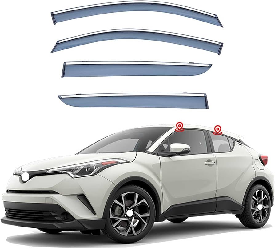 Amazon | 車用サイドバイザー トヨタ C-HR 2016-2020 専用 ドア