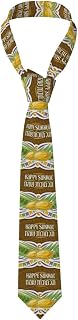 Happy Sukkot Jewish Holiday Novelty Ties for Men,Funny Necktie,Outfit Accessory for Wedding,Party, Meeting,Celebration