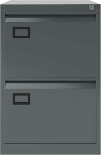 Bisley Filing Cabinet, Metal, Anthracite Grey, One Size