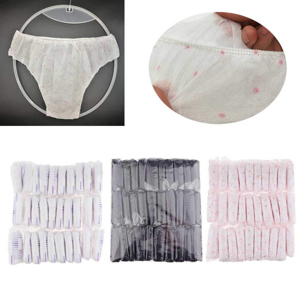 Lot de 30 sous-vêtements jetables unisexes en tissu non tissé pour voyage