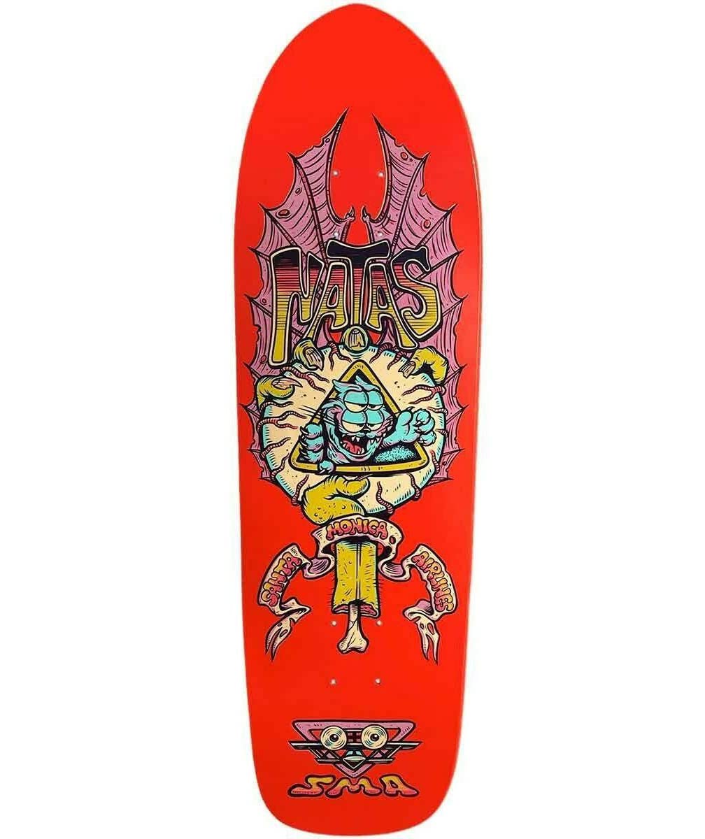 Santa Monica Airlines Natas Burrito Breath 9 Red Skateboard Deck