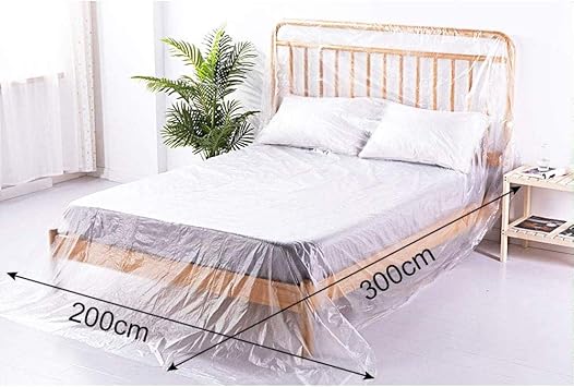 Plastic Sofa Cover 3 Seater, 2 x 3m Furniture Dust Covers,Sofa Protector Bag Cover,Transparent Sofa Dust Covers,Water Resistant,Large Heavy Duty Furniture Bed Couch Protector