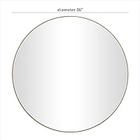 Vista 103 de Deco 79 Espejo de pared simplista de madera con marco minimalista fino, 24 x 1 x 24 pulgadas, blanco