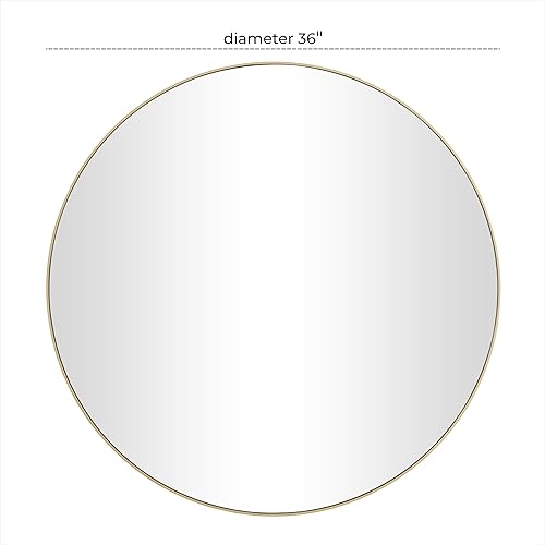 Miniatura 103 de Deco 79 Espejo de pared simplista de madera con marco minimalista fino, 24 x 1 x 24 pulgadas, blanco