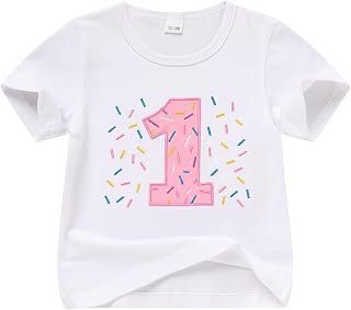Baby Girl 1st Birthday Shirt,First Birthday Outfit Girl - One Year Old Short Sleeve Tee