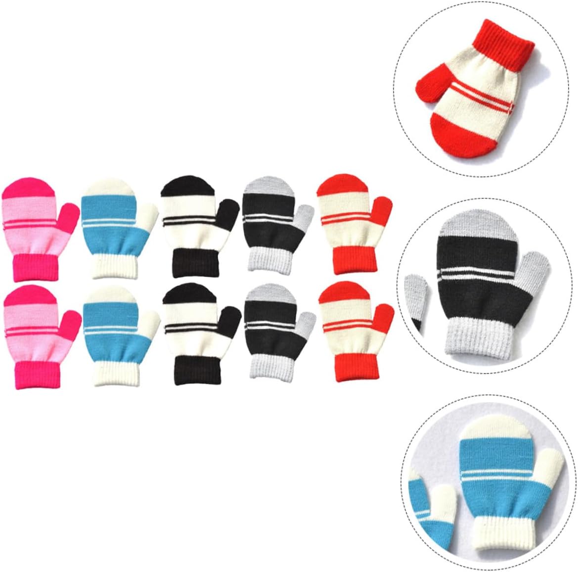 Veemoon Adorable Gloves Windproof Knitting Mitts for Boys and Warm Winter Accessories for Ages Stylish and Comfortable Knit Design Lightweight for Easy Wear