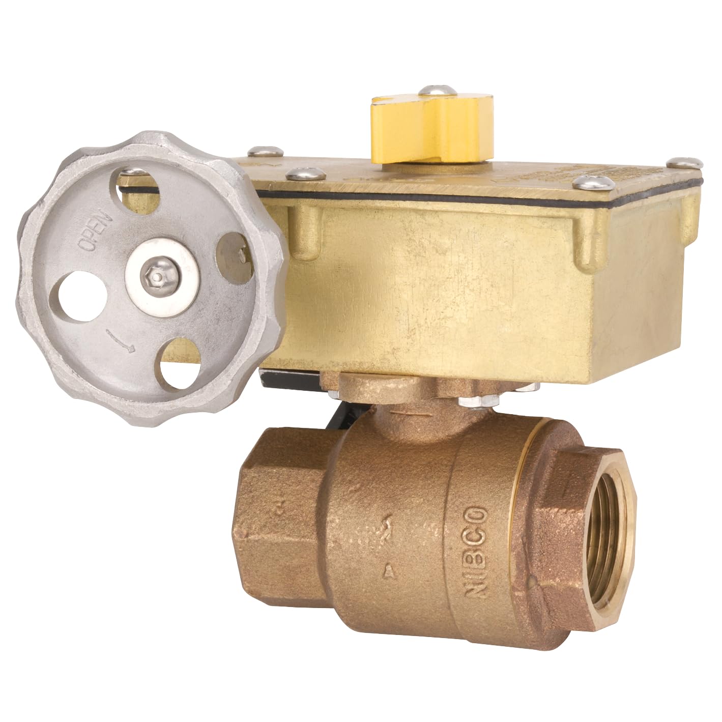 NIBCO Fig No KT-505-W-8, 1-1/2 in. Two-Piece Bronze Ball Valve, Fire Protection, Threaded