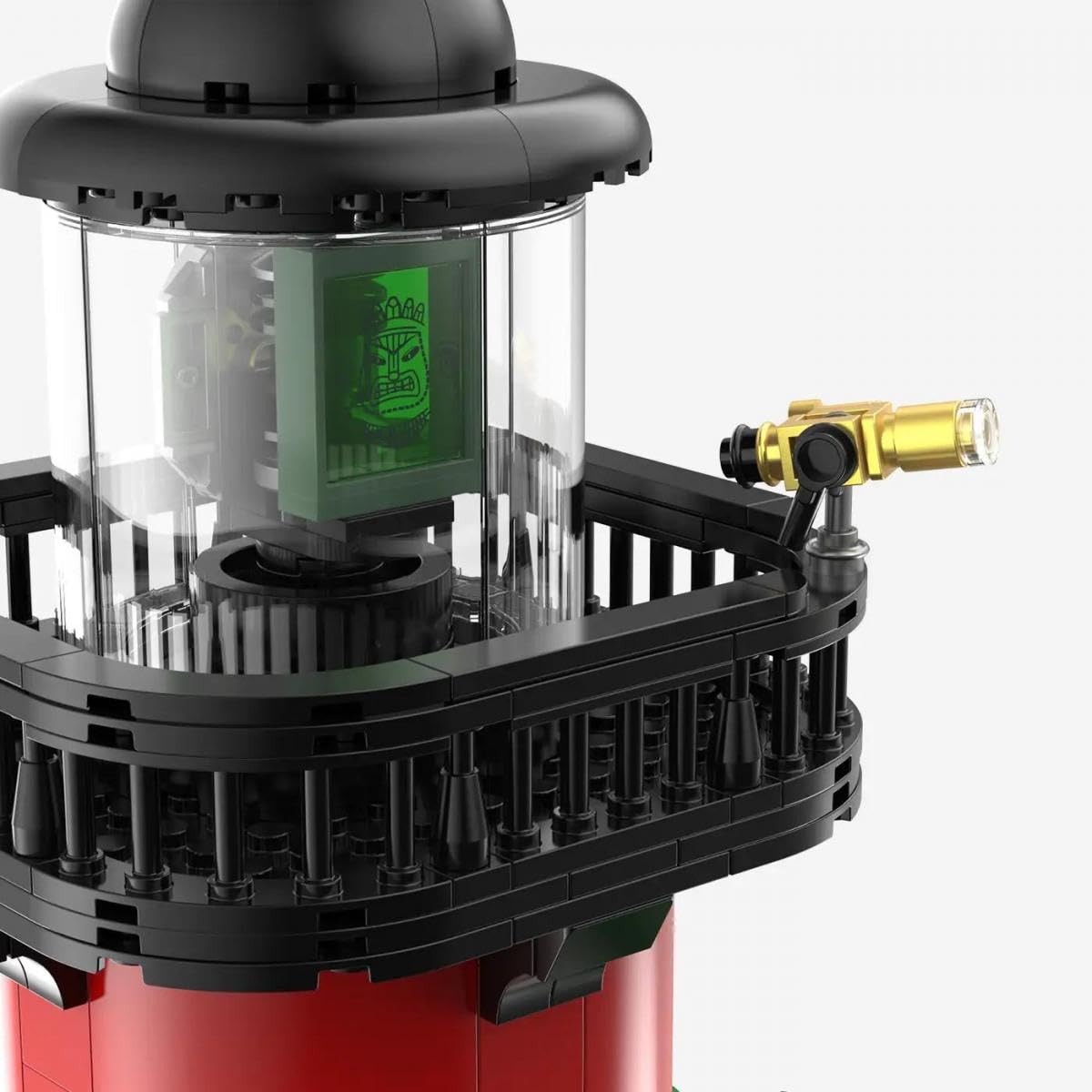 BlueBrixx Die DREI ??? Kids Das Geheimnis im Leuchtturm, 1393 Teile | Drei Minifiguren, versteckte Fächer, drehbares Leuchtfeuer, abnehmbare Ebenen, 273 x 257 x 441 mm, ab 10 Jahren, 108899