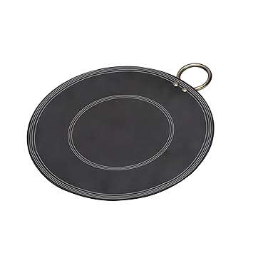 PTR Traditional Pure Iron Tawa/Tava for Roti/Paratha/Chapati with Wooden Handle for Cooking- 12 Inch Round Handle Tawa