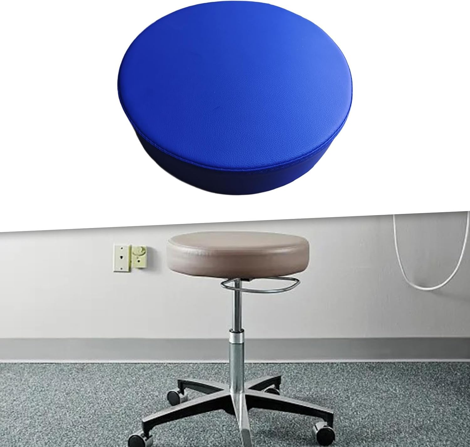 Barstool Replacement Bar Stool Bar Chair Round Compact Repair Seat Cushion Seat Top for Swivel Chair Meeting Room Barber Shop, Blue