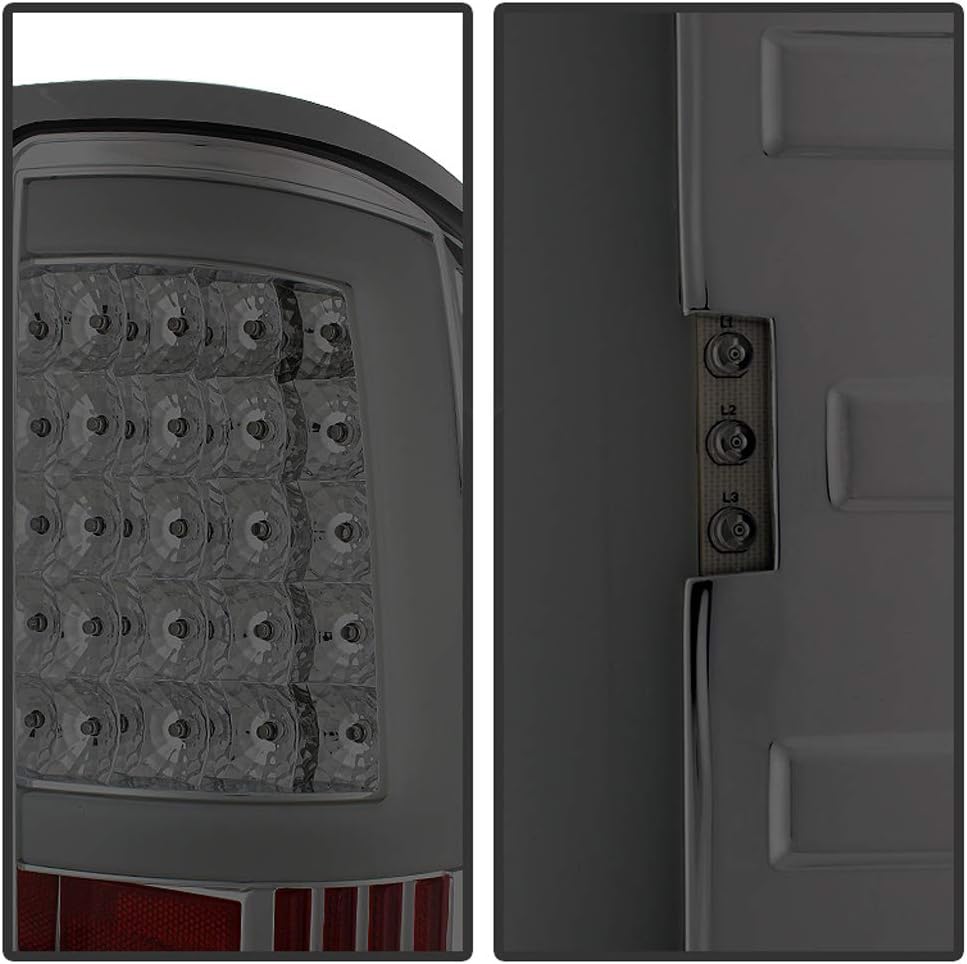 ACANII - For Smoke Lens 2007-2013 GMC Sierra 1500 2500HD 3500HD LED C Tube Tail Lights Lamps