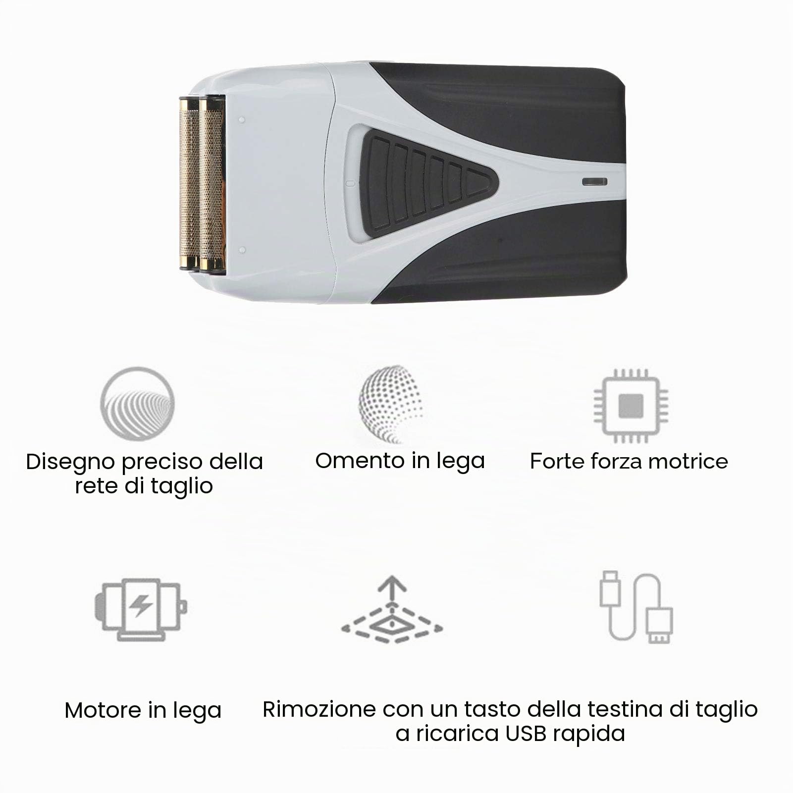 Trimmer elettrico per barba Rasoio elettrico per uomo Shavor Machine durevole per salone per taglio di capelli