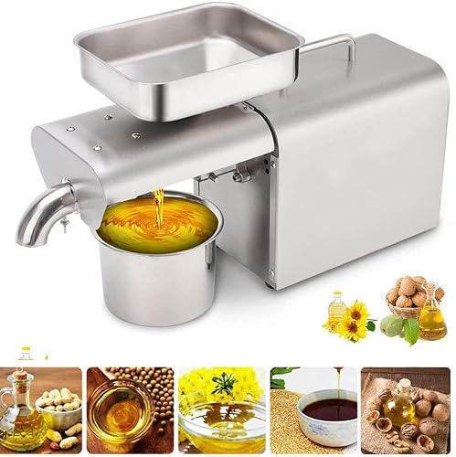 Aserzenith 1 Automatic Electric Oil Press Machine Cold/Hot Oil Expeller Household Commercial Stainless Steel Electric Oil Press Extractor For Coconut Olive Peanuts