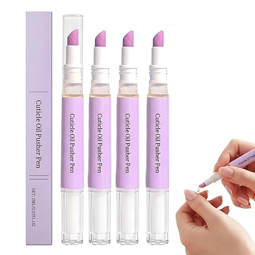 Miniatura 8 de Bolígrafo de aceite para cutículas 3 en 1 para uñas, bolígrafo de aceite para cutículas, empujador de cutículas, con punta de cerámica, hidrata, 2