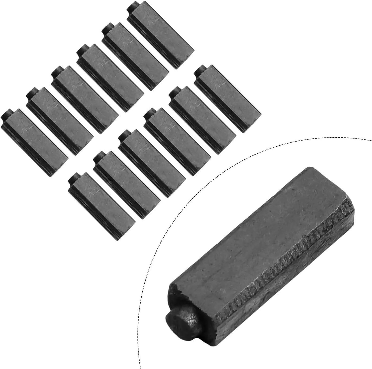 12 Pcs 4x5.5x17mm Carbon Brushes Anchor Engine Electric Hair Dryer Set Motor Carbon Brush Accessories