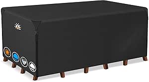 OOOXZO Gartenmöbel Abdeckung - 220x170x90cm Wasserdicht & UV-beständig