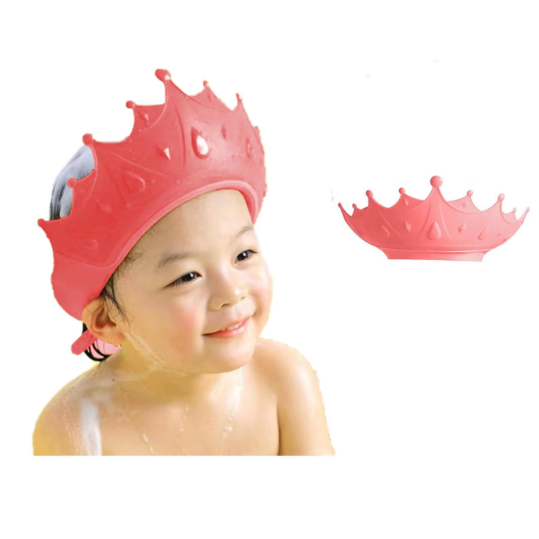 ITECHNIK Gorro Ducha Niños, Sombrero Baño Bebé, Ajustable Visera Baño Niños, Gorro Champu Bebé, Gorra Ducha Bebé Impermeable,Schutz Baby Visier (Rosa)
