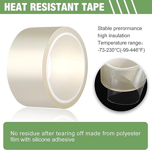 Miniatura 10 de 2 cintas térmicas transparentes de 108 pies para sublimación, cinta de transferencia de calor, cinta de transferencia de calor, cinta térmica de