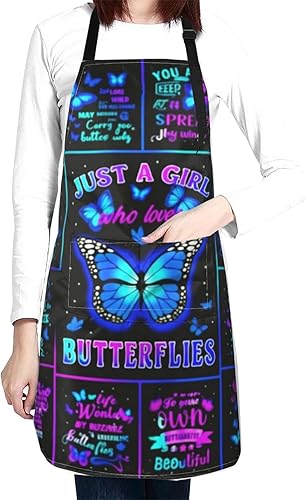 Miniatura 23 de Waterproof Apron With 2 Pockets,Kitchen Chef Aprons Bibs For Cooking Baking Painting Gardening Grooming Color-12