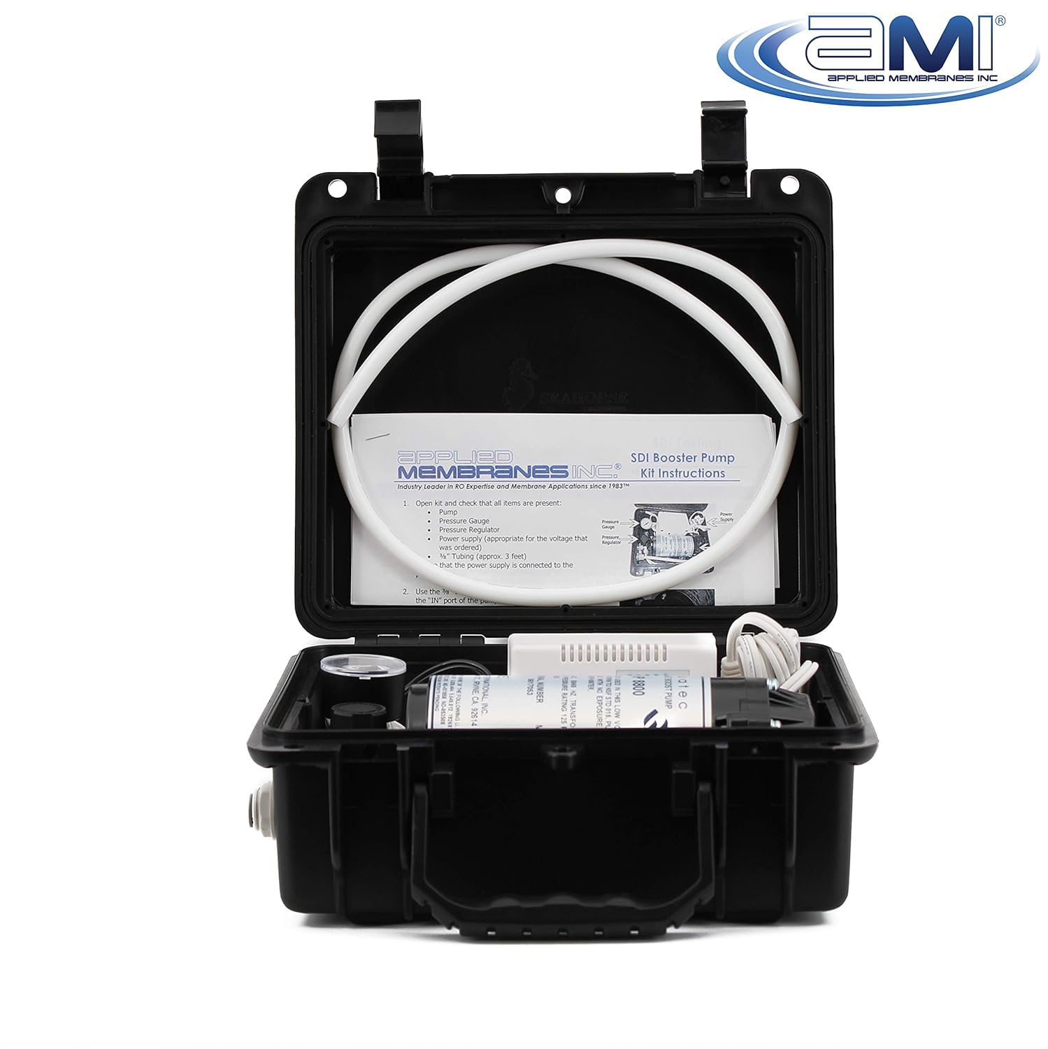 APPLIED MEMBRANES INC | Booster Pump Add-On Accessory for SDI Test Kit | for Testing Silt Density Index with Feed Water Less Than 30 PSI | 230v, 50Hz European Plug | SDI-PE