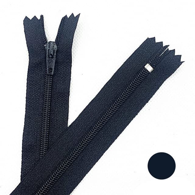 50 cerniere a spirale in nylon da 10 cm a 60 cm, per sartoria, cucito, artigianato, cerniere in nylon, colore nero, 50 pezzi, 40 cm
