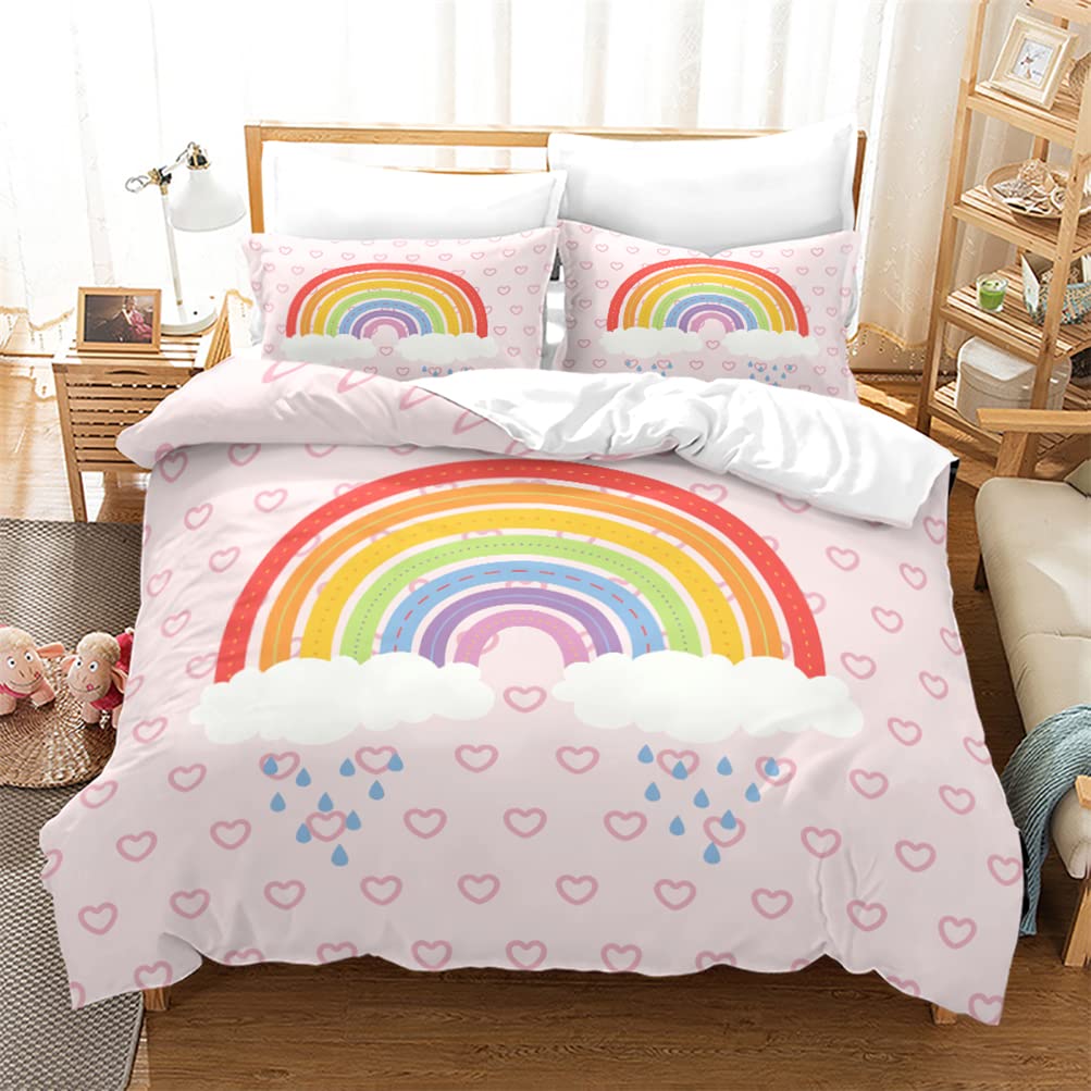 Set Biancheria Da Letto Arcobaleno, Set Copripiumino