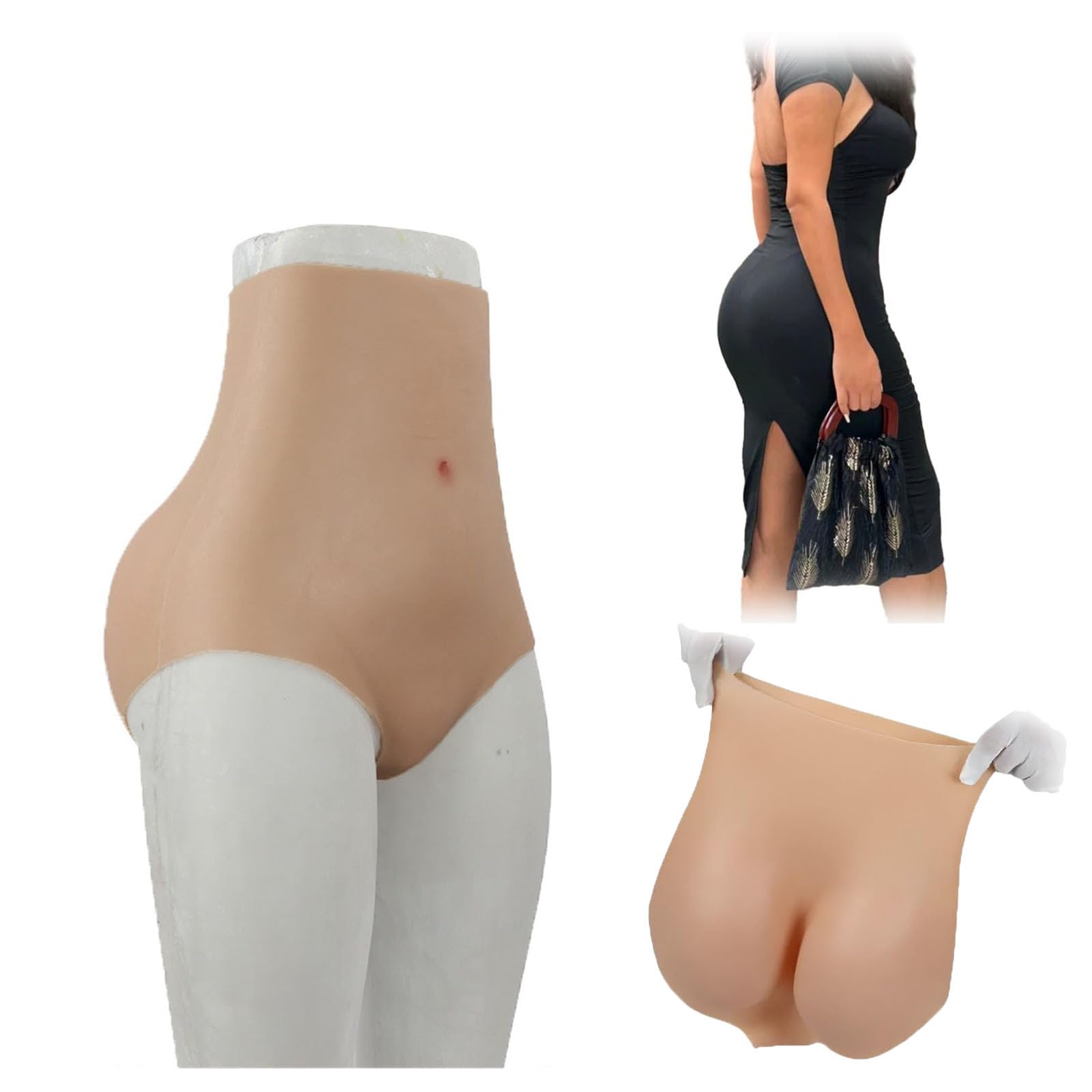 Weibliche Silikon-HüFtverstäRker-HöSchen, GefäLschte Arschformung, Push-Up-UnterwäSche, Versteckt Gaff-Boxershorts füR Drag Queen
