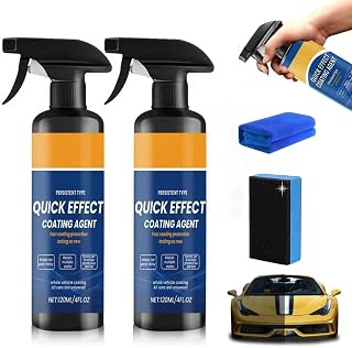 2PC Quick Effect Coating Agent for Car - 2026 Upgrade Car Coating Spray, Advanced Quick-Acting Car Scratch Wax Coating Spray for Scratch Repair, Oil Film Removal, Long-Lasting Hydrophobic Coating