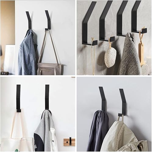 Miniatura 7 de Perchero para colgar en la pared, paquete de 8 unidades, ganchos de cuerda para toallas de baño KYOEON para cocina, puerta, gabinete, baño,