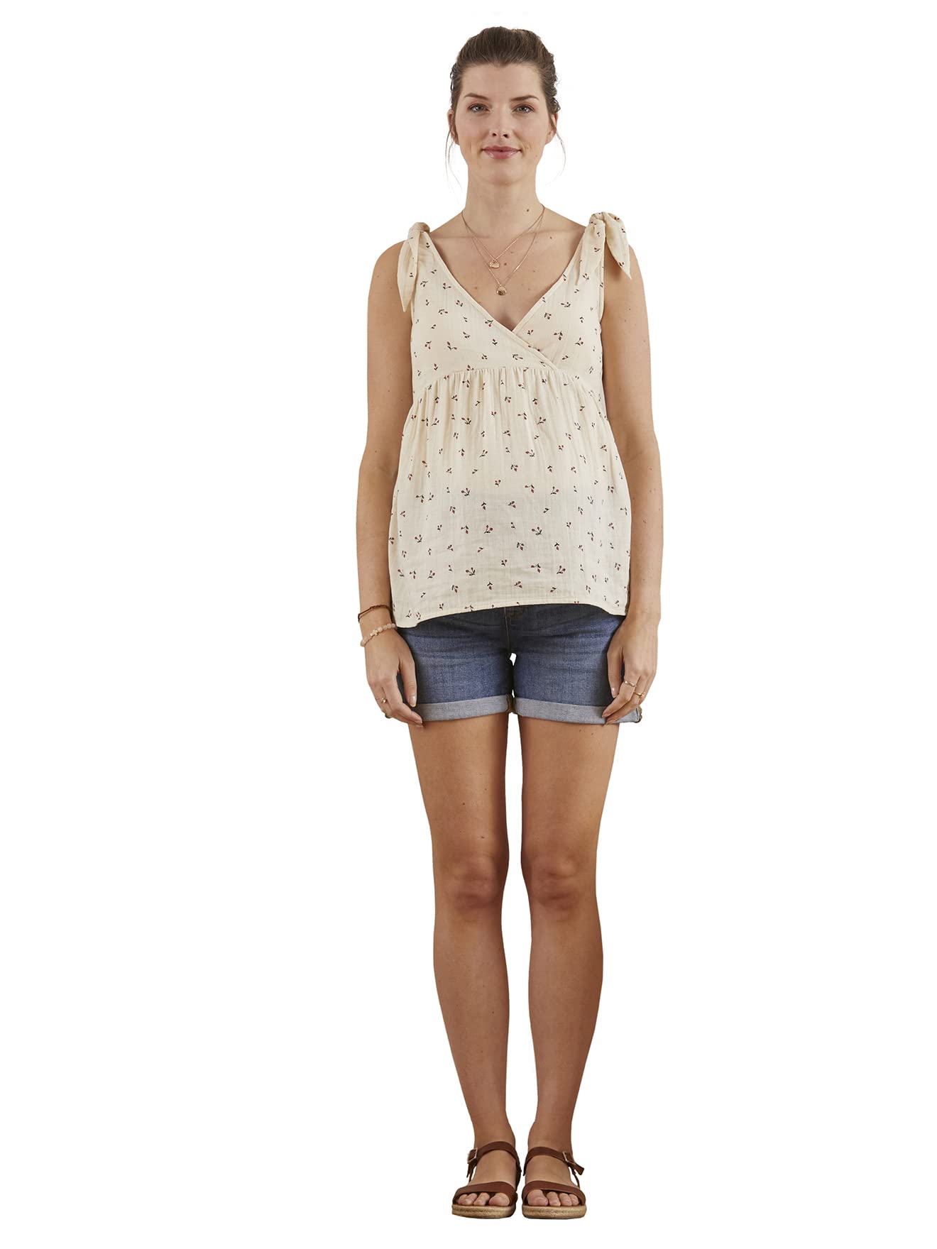 VERTBAUDET Short Denim de Grossesse Bandeau sans Couture