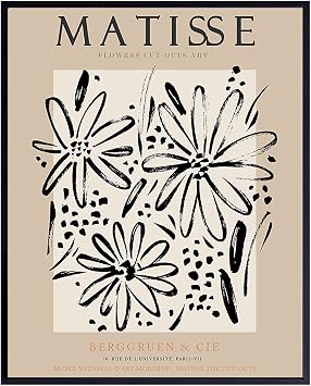 Matisse Wall Art & Decor Poster - 8x10 Matisse Print - Aesthetic Pictures - Abstract Art - Minimalist Wall Artwork - Gallery Wall Picture - Mid Century Modern Decor - Museum Poster - Henri Matisse