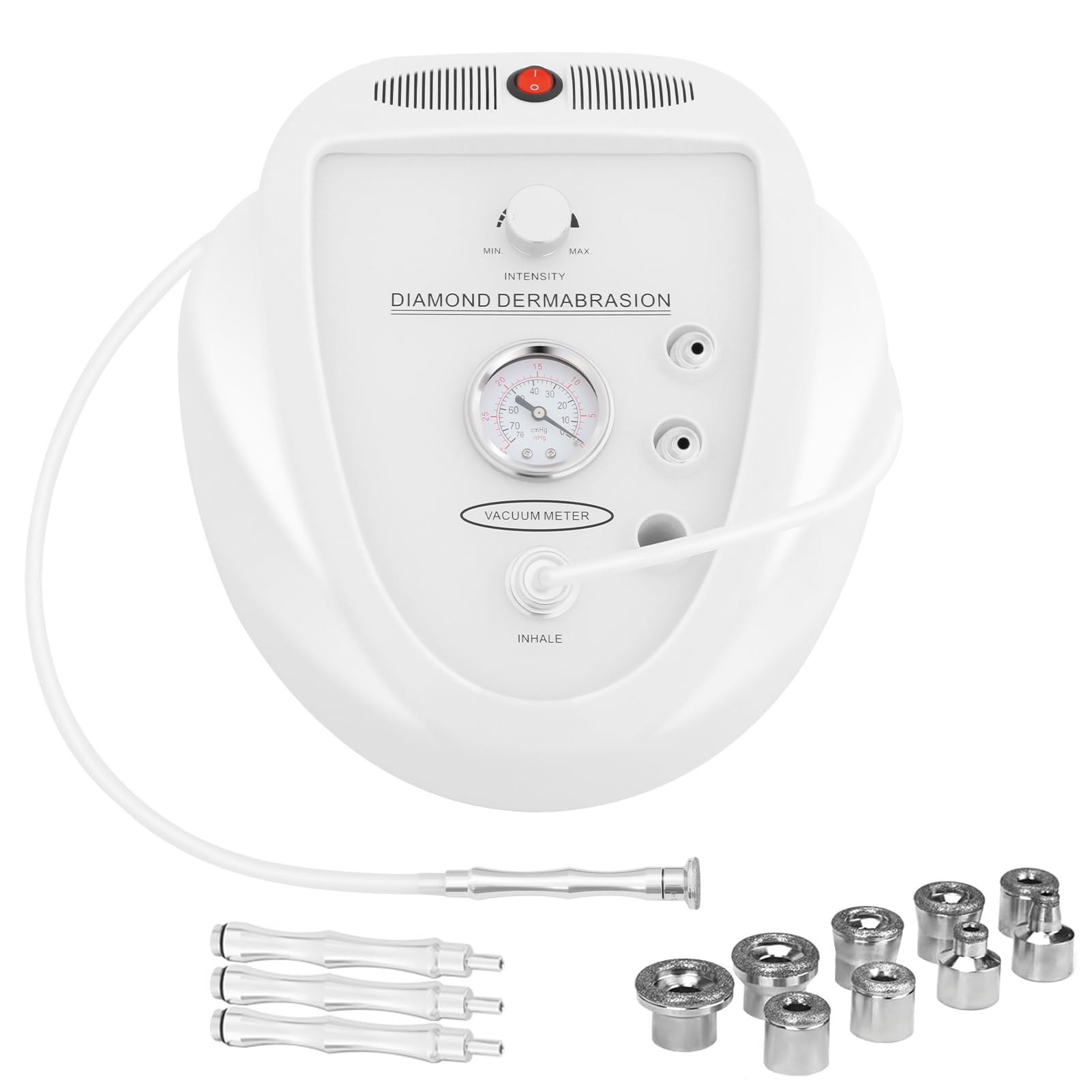 Microdermoabrasion - Dispositivo 3 in 1 per microdermoabrasione con 9 teste diamantate, macchina professionale per dermoabrasione diamantata, dispositivo per la pulizia della pelle per ringiovanimento