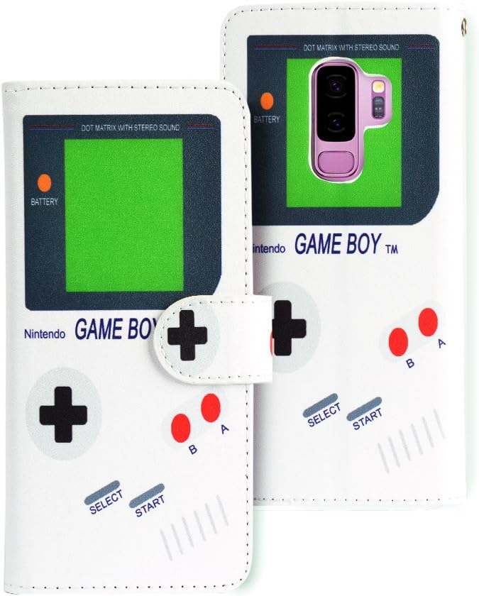 UrSpeedtekLive Galaxy S9 Plus Wallet Case Folio Flip Premium PU Leather Case Cover w/Card Holder Slot Pockets, Wrist Strap, Magnetic Closure Compatible Samsung Galaxy S9 Plus(2018),Gameboy