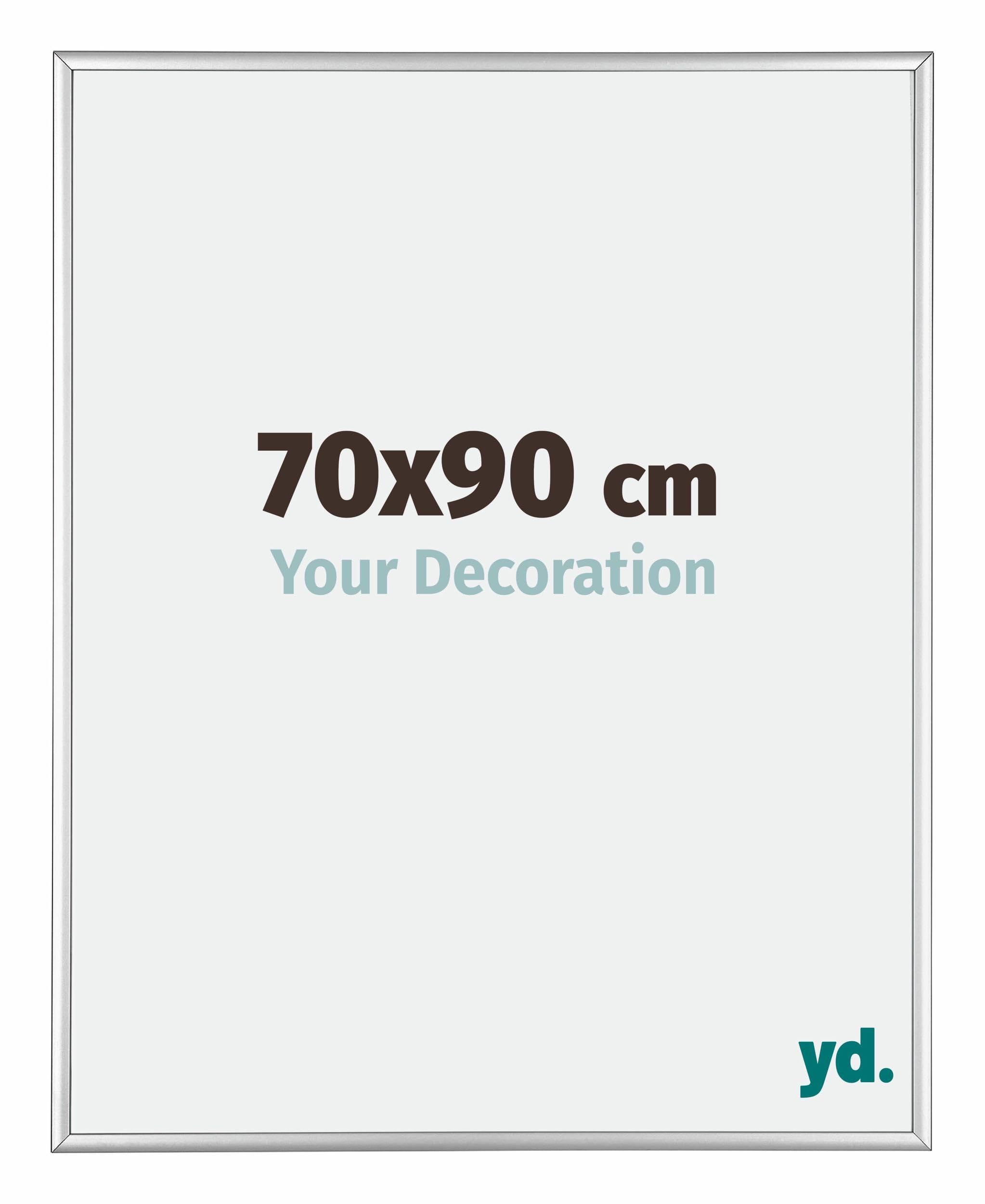 Your Decoration - Picture Frame 70x90 cm - Silver High Gloss - Decorative Wall Frame in Aluminium with Antireflection - Frame 70x90 - Kent — image 1