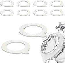 mikken 10 Rubber Rings 52 x 80 mm White Sealing Rings Set for Swing Top Jars Preserving Jars