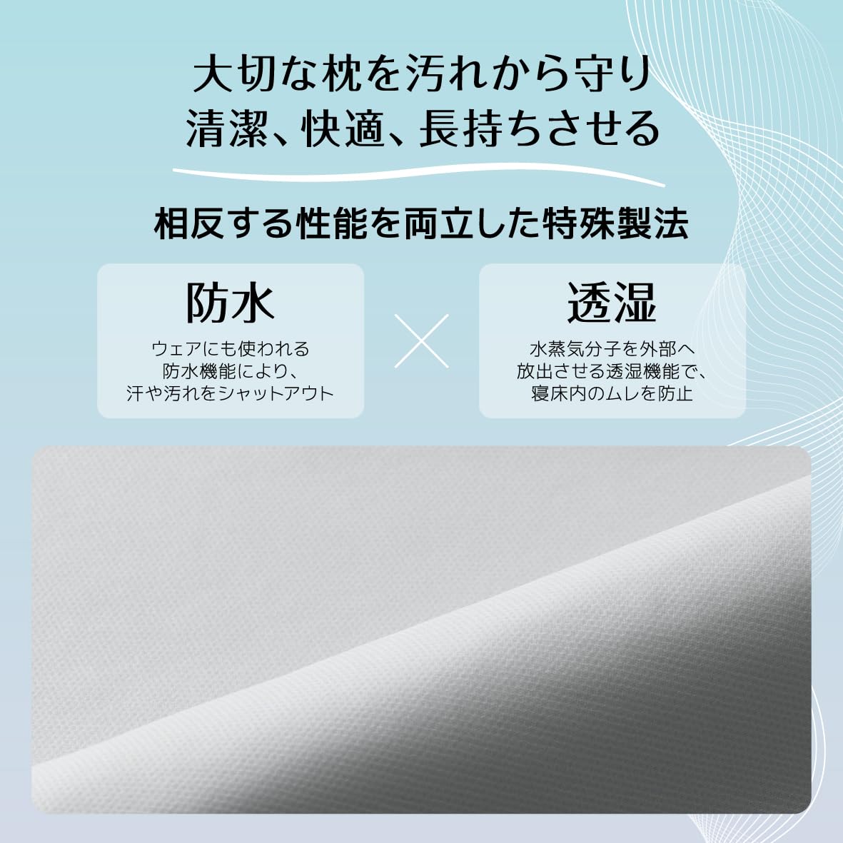 大阪西川 カートリッジピロー 50×70cm ラップ ピローケース （まくらサイズ50～70×35～43cm用）50～70