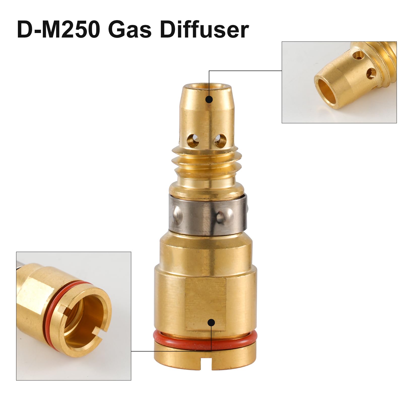 MIG spawalniczy dyfuzor gazowy D-M250 do Miller serii MDX pasuje do pistoletu Miller MDX-250 MIG (5-PK)