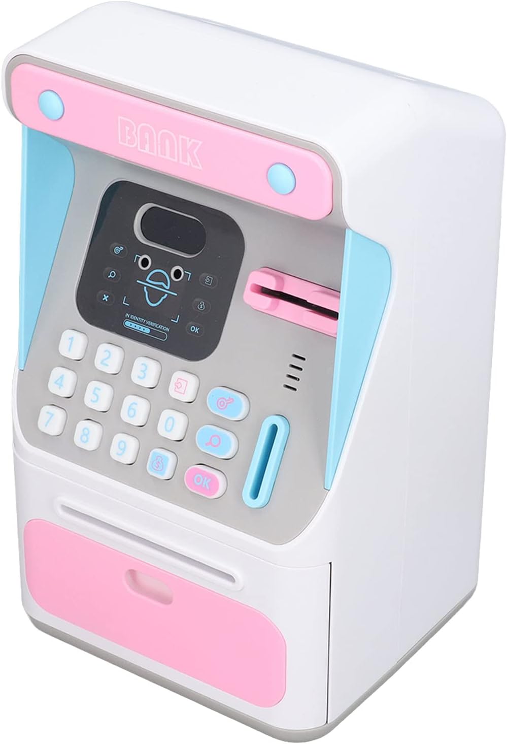 キッズATM貯蓄マネーバンク大容量パスワード安全な顔認識銀行マシン子供用 キッズATM貯蓄マネーバンク大容量パスワード安全な顔認識銀行マシン子供用 ミニ ATM貯金箱セキュリティマシン 子供への最高のギフト 電子コード貯金箱 マネーカウンター金庫 男の子 女の子用 ...